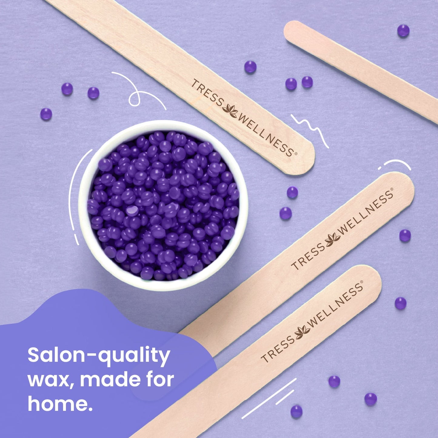 Black Waxing Kit At-Home Hair Removal with Silicone Bowl Salon-Quality Hard Wax for Men & Women