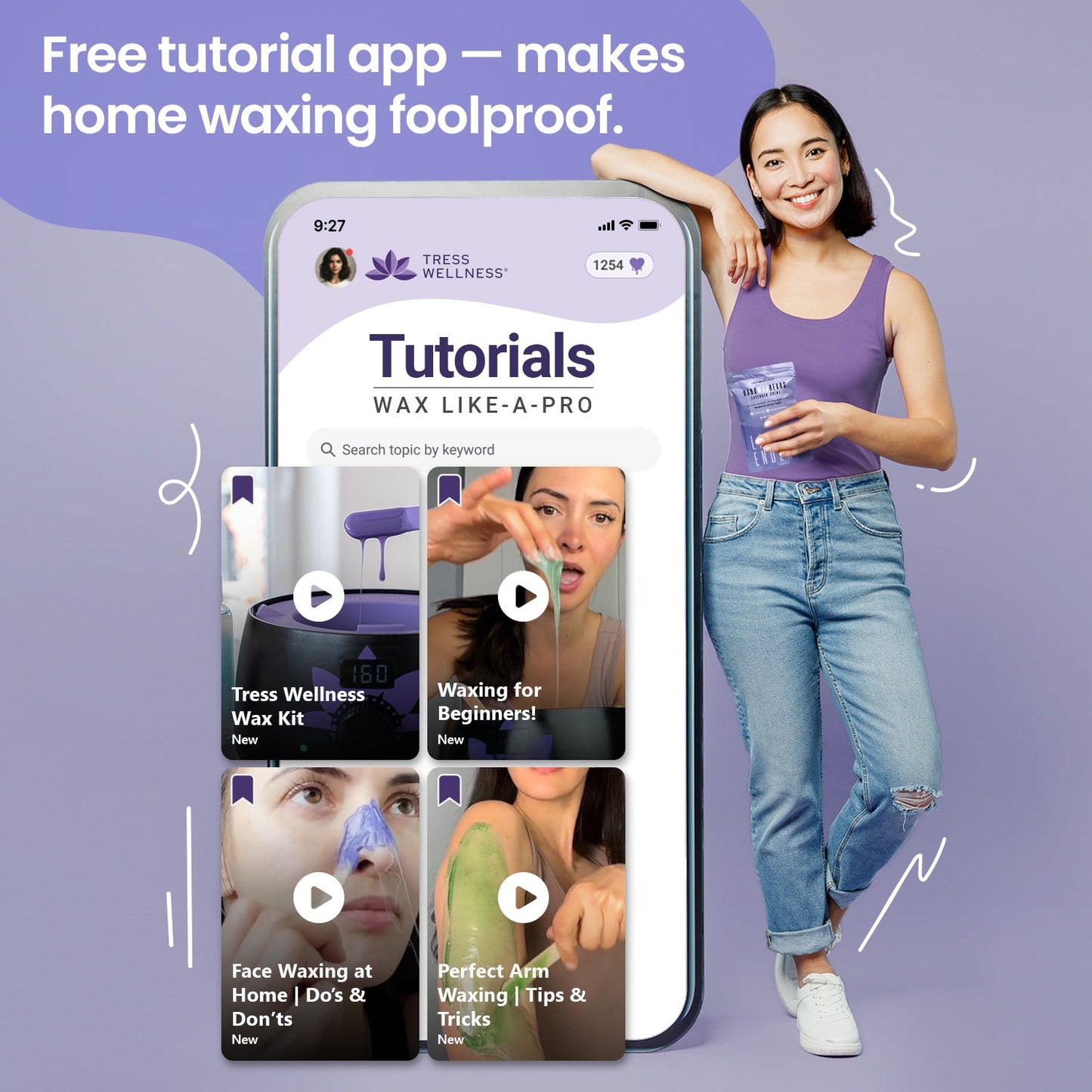 Black Waxing Kit At-Home Hair Removal with Silicone Bowl Salon-Quality Hard Wax for Men & Women