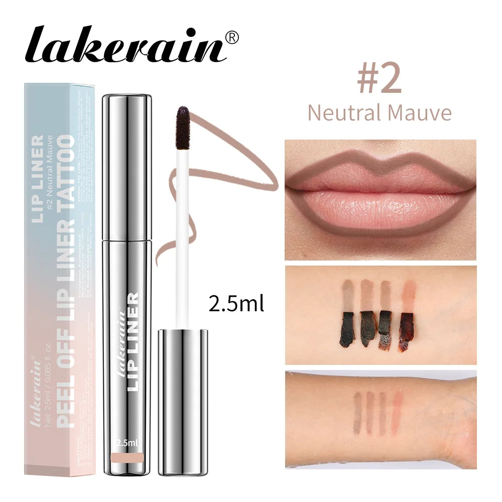 4PCS Lip Liner Tattoo · Matte Peel Off · Long-Lasting Lip Stain · Waterproof & Transfer-Proof