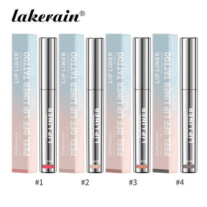 4PCS Lip Liner Tattoo · Matte Peel Off · Long-Lasting Lip Stain · Waterproof & Transfer-Proof