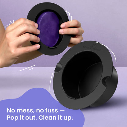 Black Waxing Kit At-Home Hair Removal with Silicone Bowl Salon-Quality Hard Wax for Men & Women