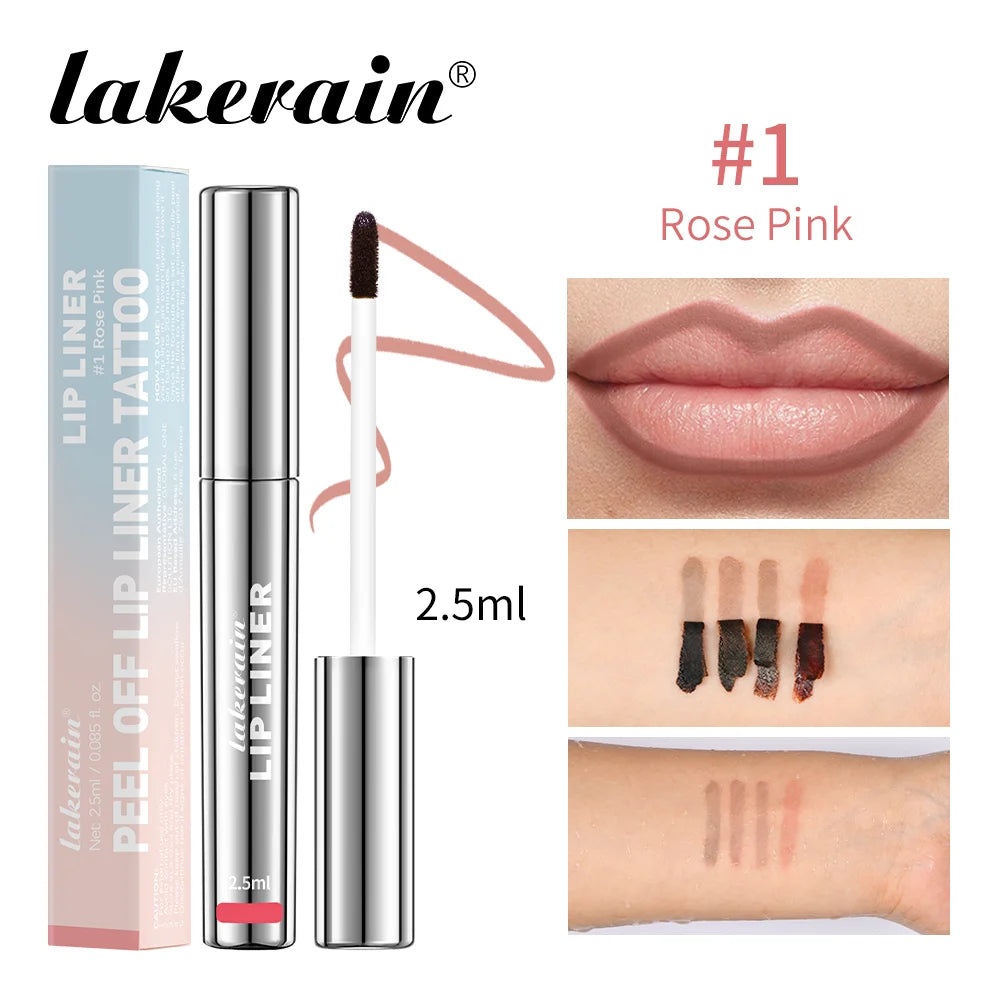 4PCS Lip Liner Tattoo · Matte Peel Off · Long-Lasting Lip Stain · Waterproof & Transfer-Proof