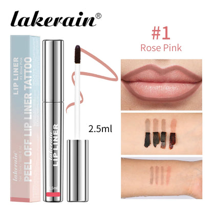 4PCS Lip Liner Tattoo · Matte Peel Off · Long-Lasting Lip Stain · Waterproof & Transfer-Proof